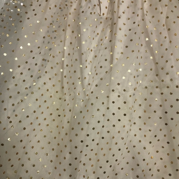 Carters cream with gold polka dots dress on skirt girls size 5T special occasion - Picture 9 of 10